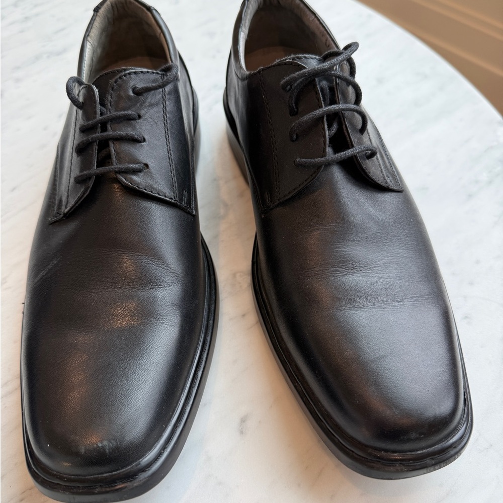 Men's Colorado Black Leather Lace-Up Dress Shoes - Size 7